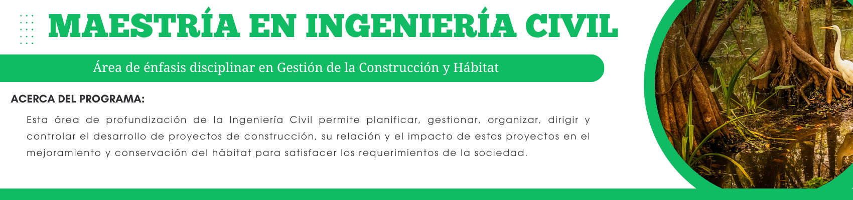 Área de énfasis disciplinar: Gestión de la construcción y hábitat 