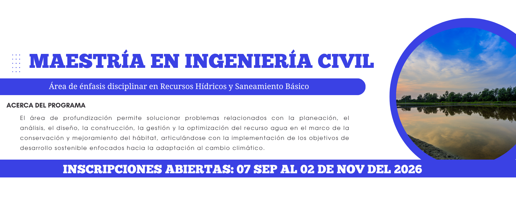 Área de énfasis disciplinar: Recursos hídricos y saneamiento básico