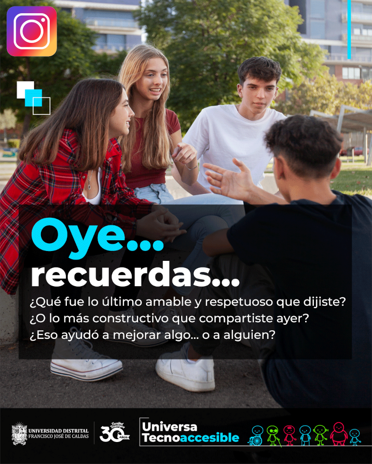Toma de pantalla de video en insttagram texto visible "Oye... recuerdas... Qué fue lo último amable y respetuoso que dijiste?¿o lo mas constructivo que compartiste ayer? ¿Eso ayudó a mejorar algo... o a alguien?"