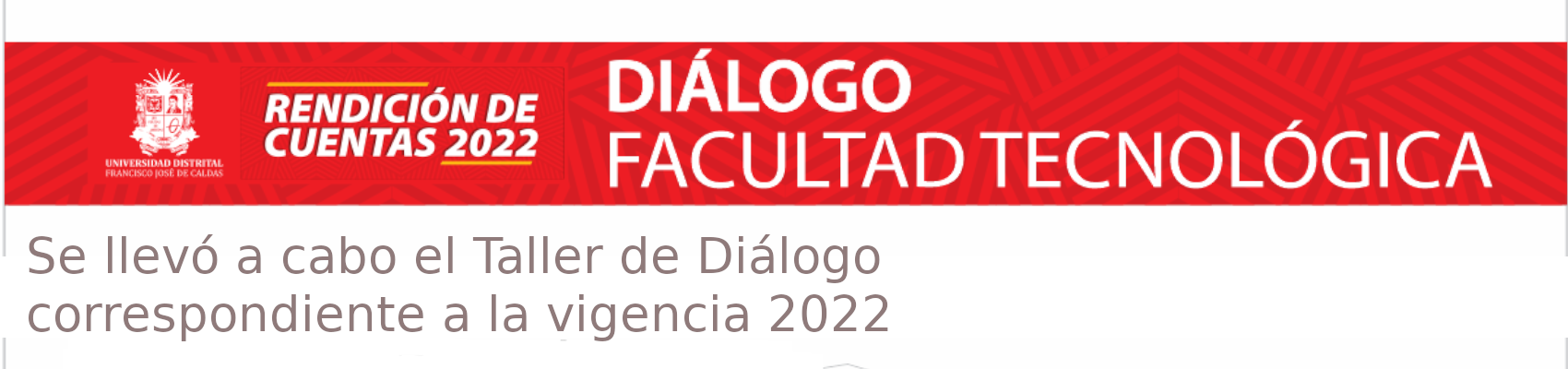 Rendición de cuentas 2022 - Taller de diálogo 