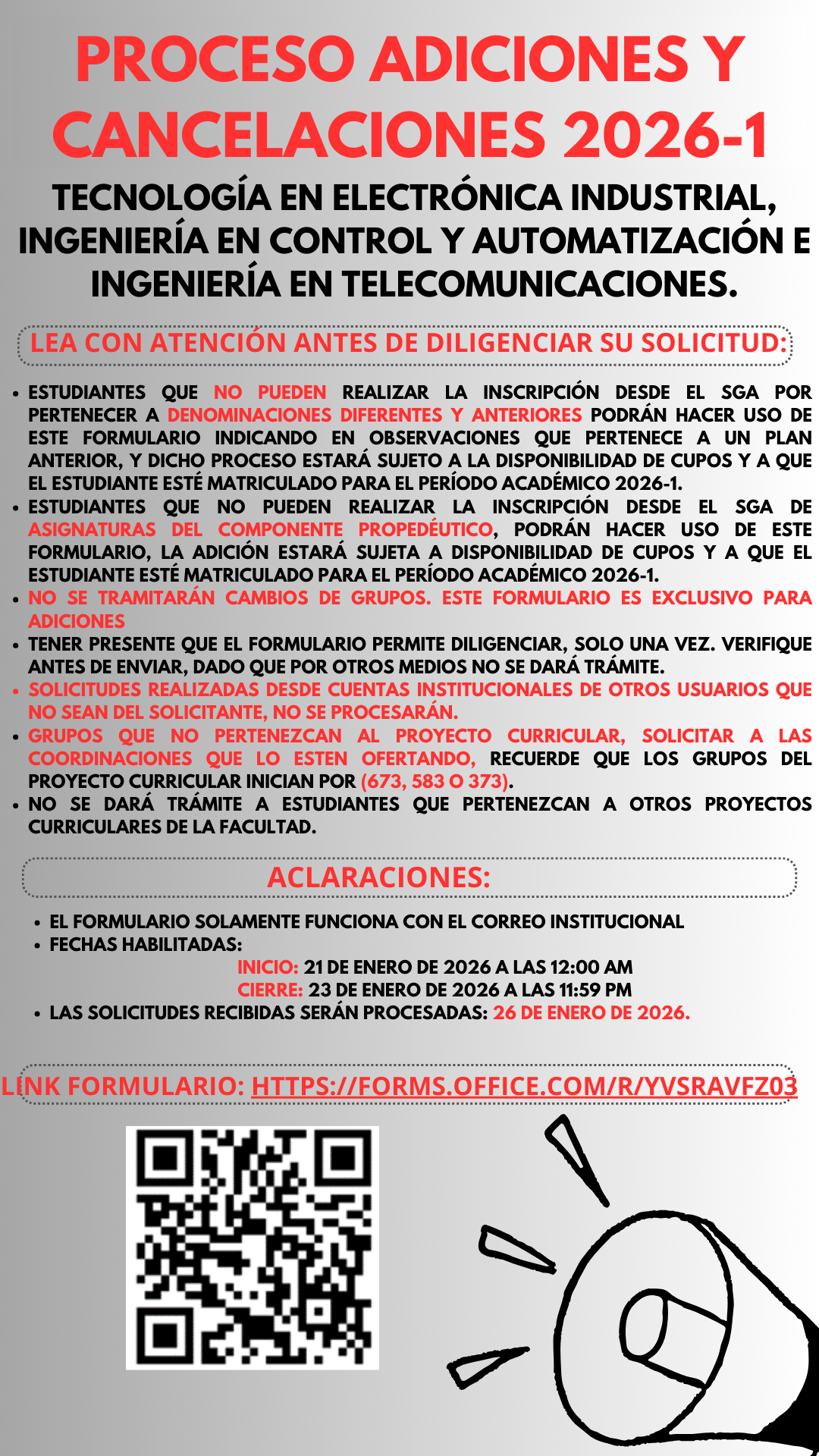 PROCESO ADICIONES y cancelaciones 2026-1