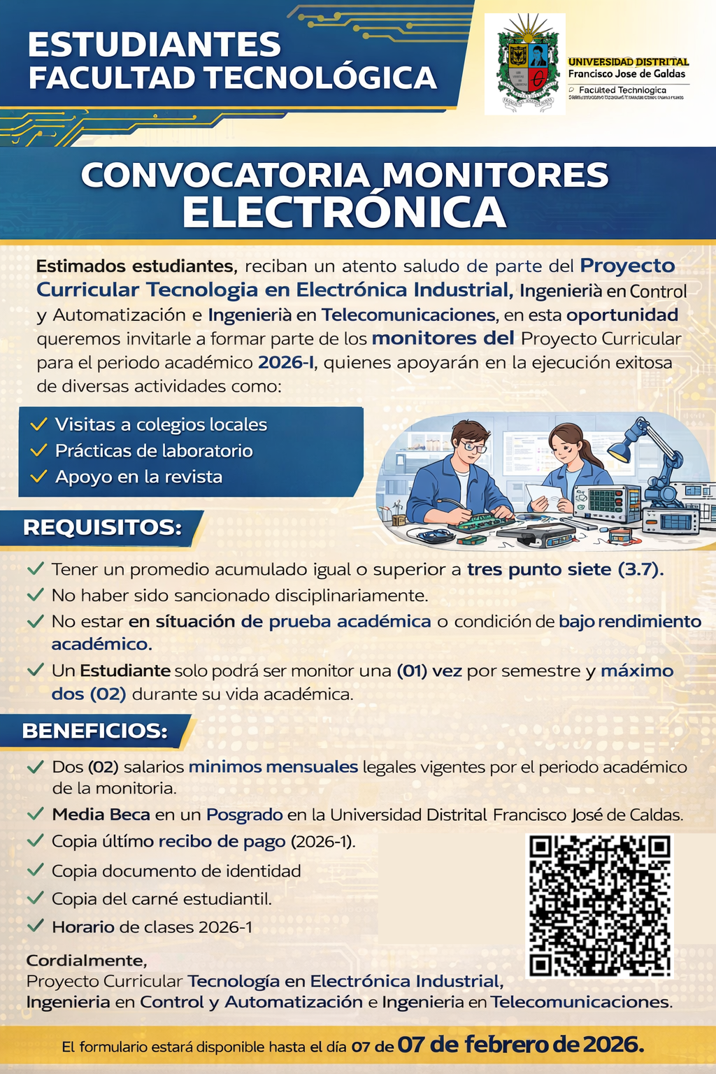CONVOCATORIA MONITORES 2026-1