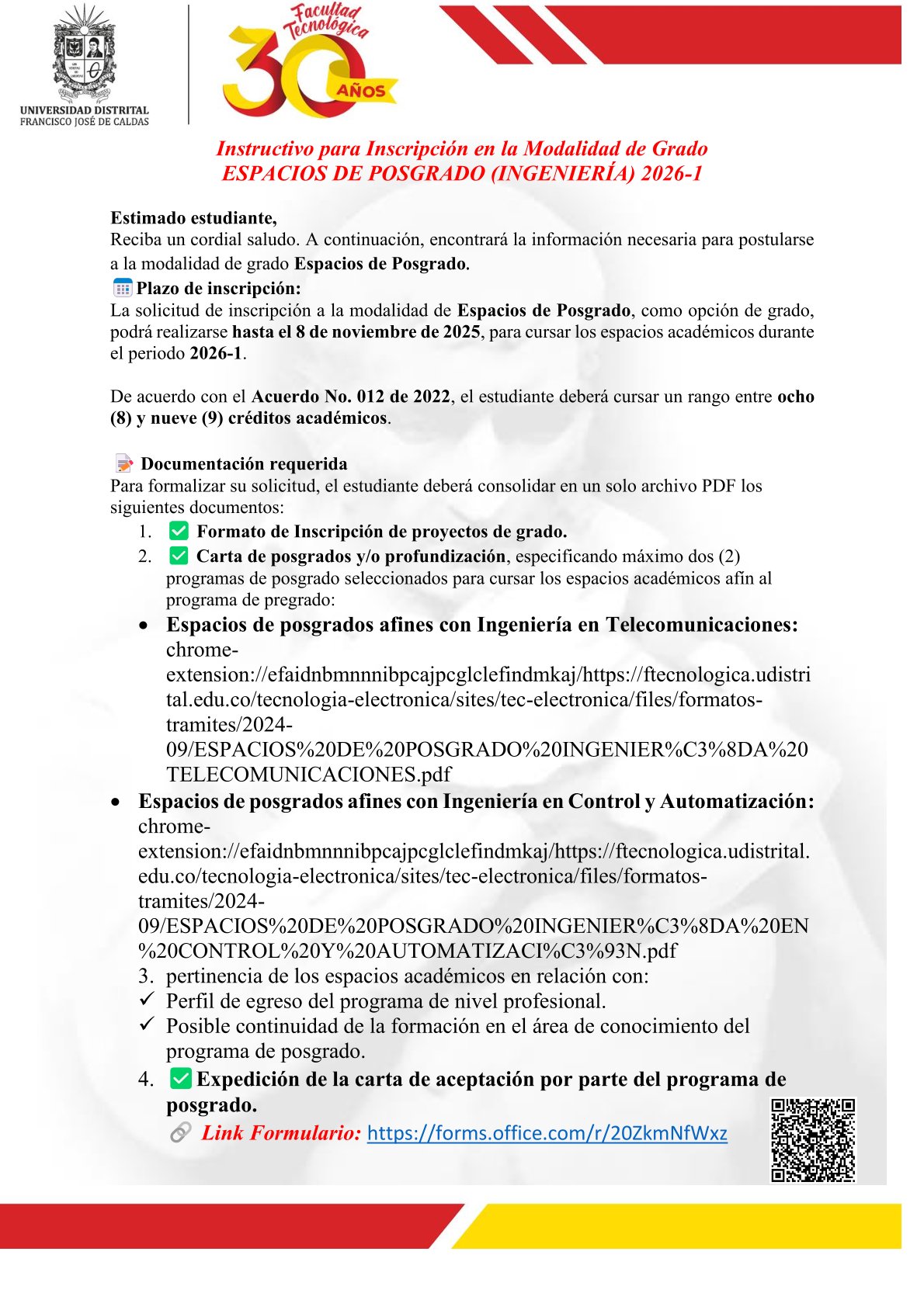 ESPACIOS DE POSGRADOS