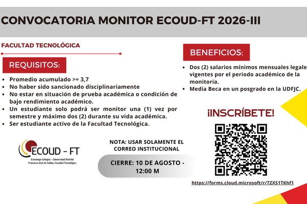 Imagen decorativa Convocatoria Monitor ECOUD-FT 